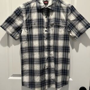 477 Wrangler Men's Blue Plaid Shirt Size S